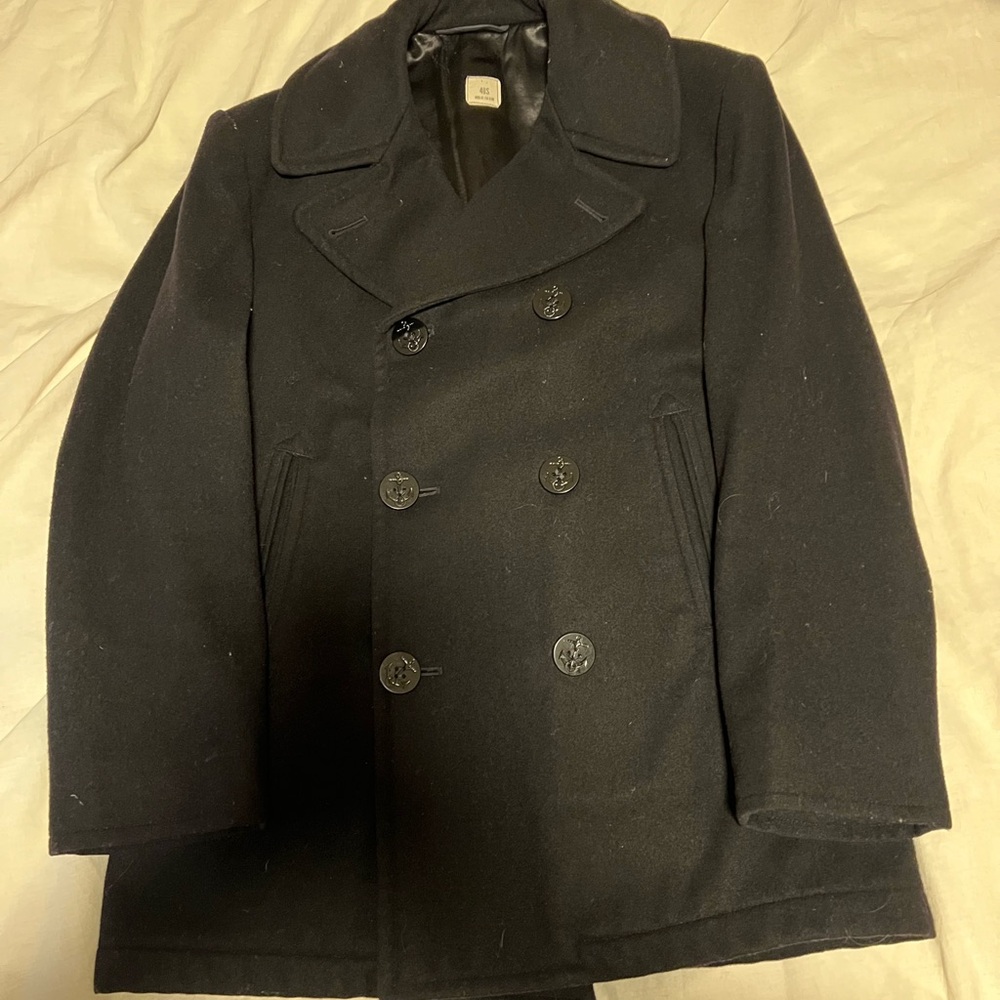 Men's Black Peacoat